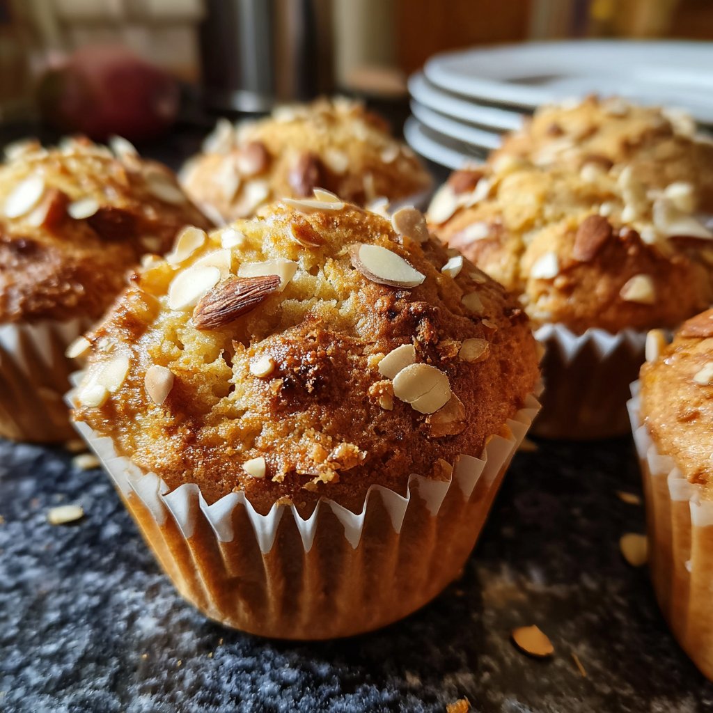 Muffins mit Mandeln und Honig