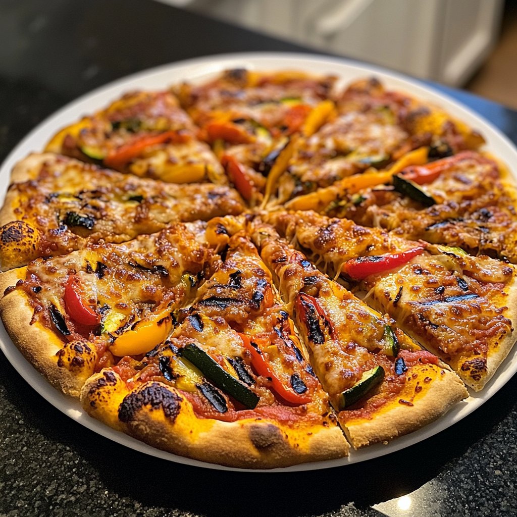 Pizza mit Grillgemüse