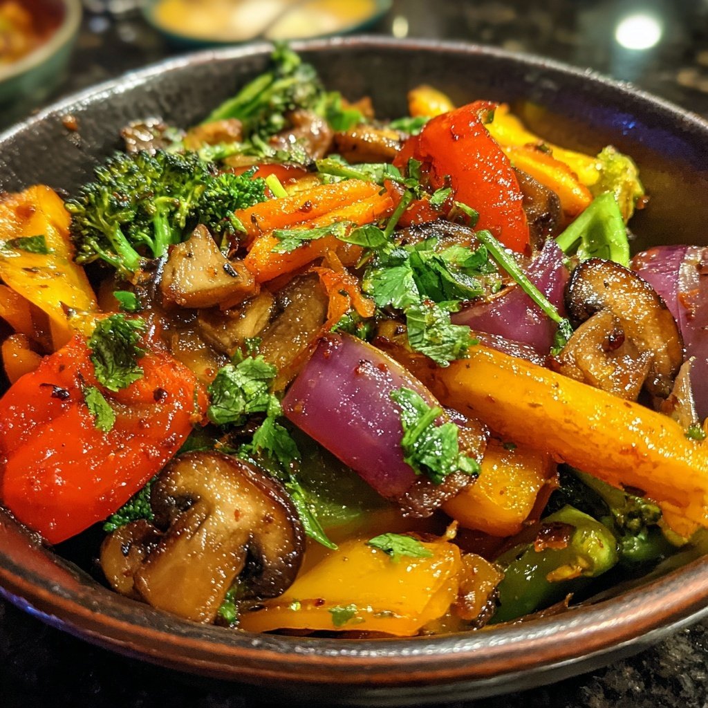 Mittagessen vegetarisch aus der Pfanne