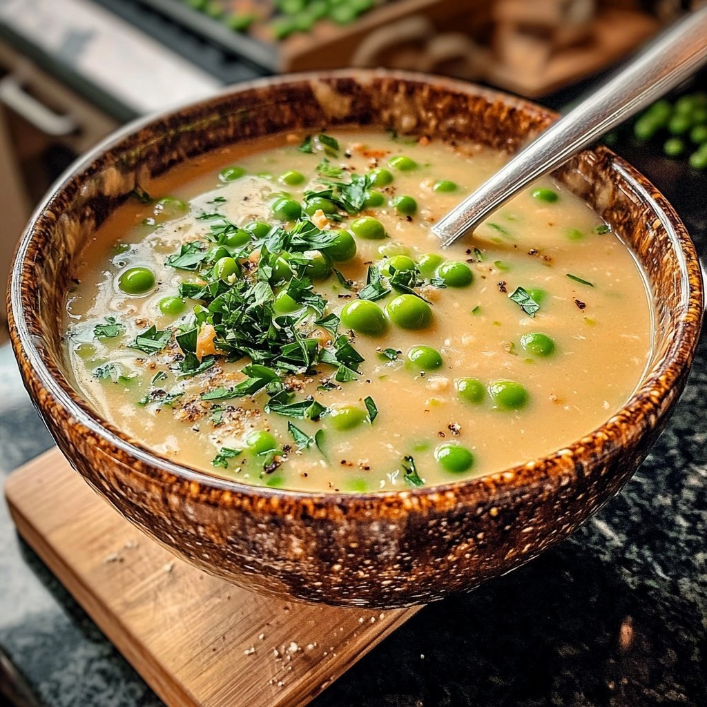 Vegane Erbsensuppe