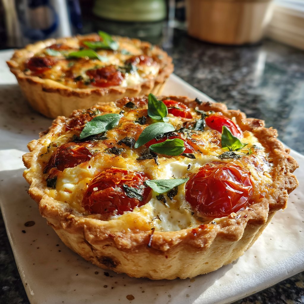 Tartelettes mit Tomaten und Mozzarella