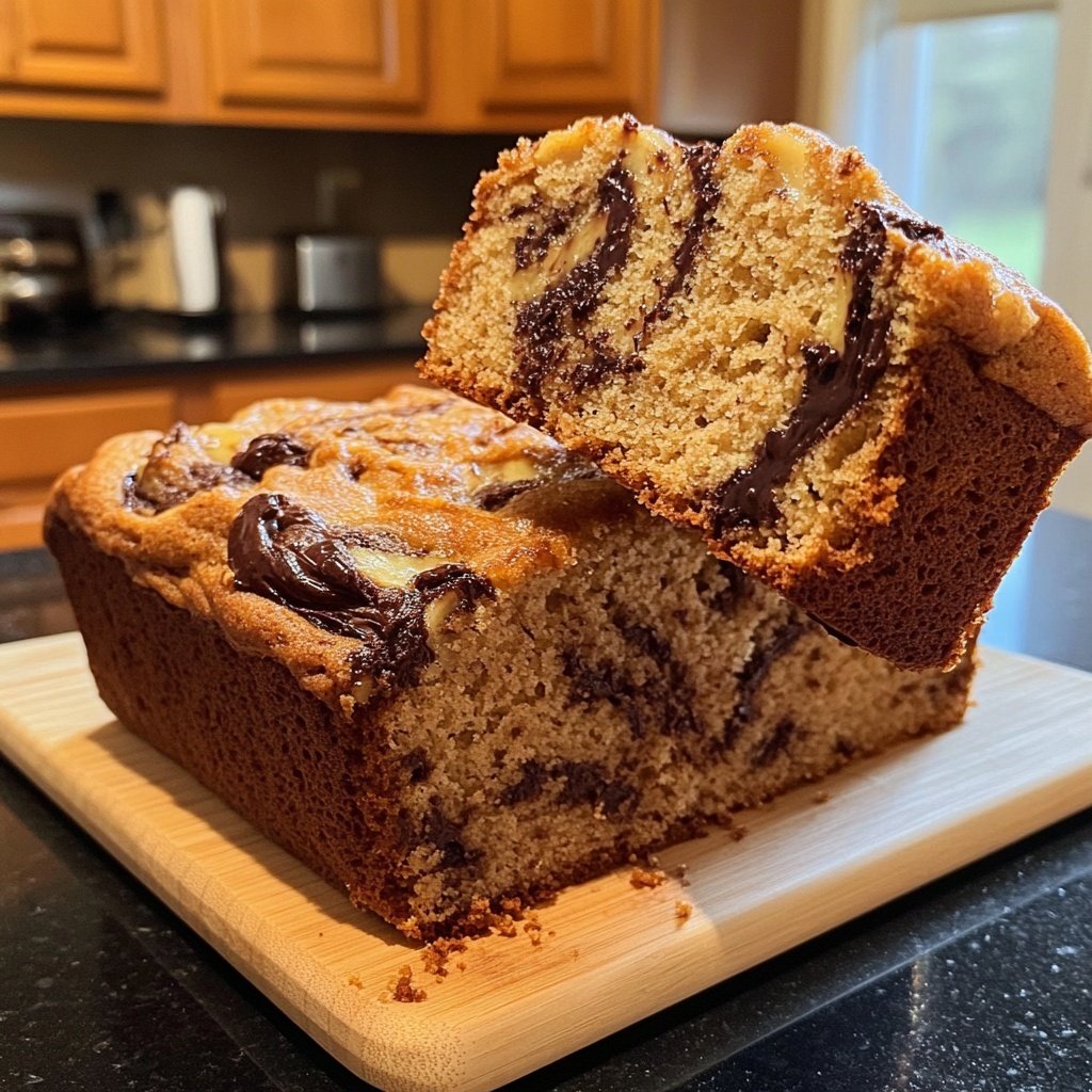 Bananenbrot mit Schoko Swirl
