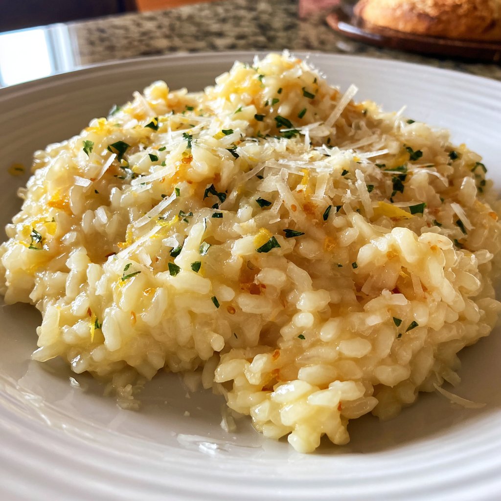 Risotto mit Zitrone und Parmesan