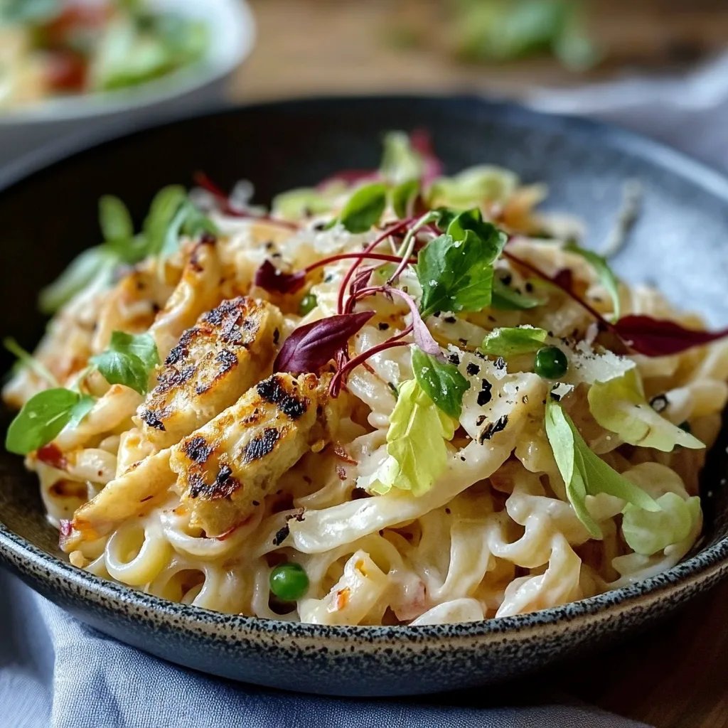 Nudelsalat mit Büffel-Hähnchen