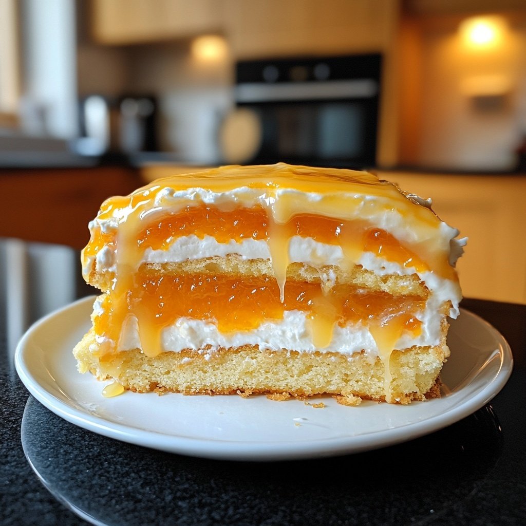 Torte mit Orangenkonfitüre und Mascarpone