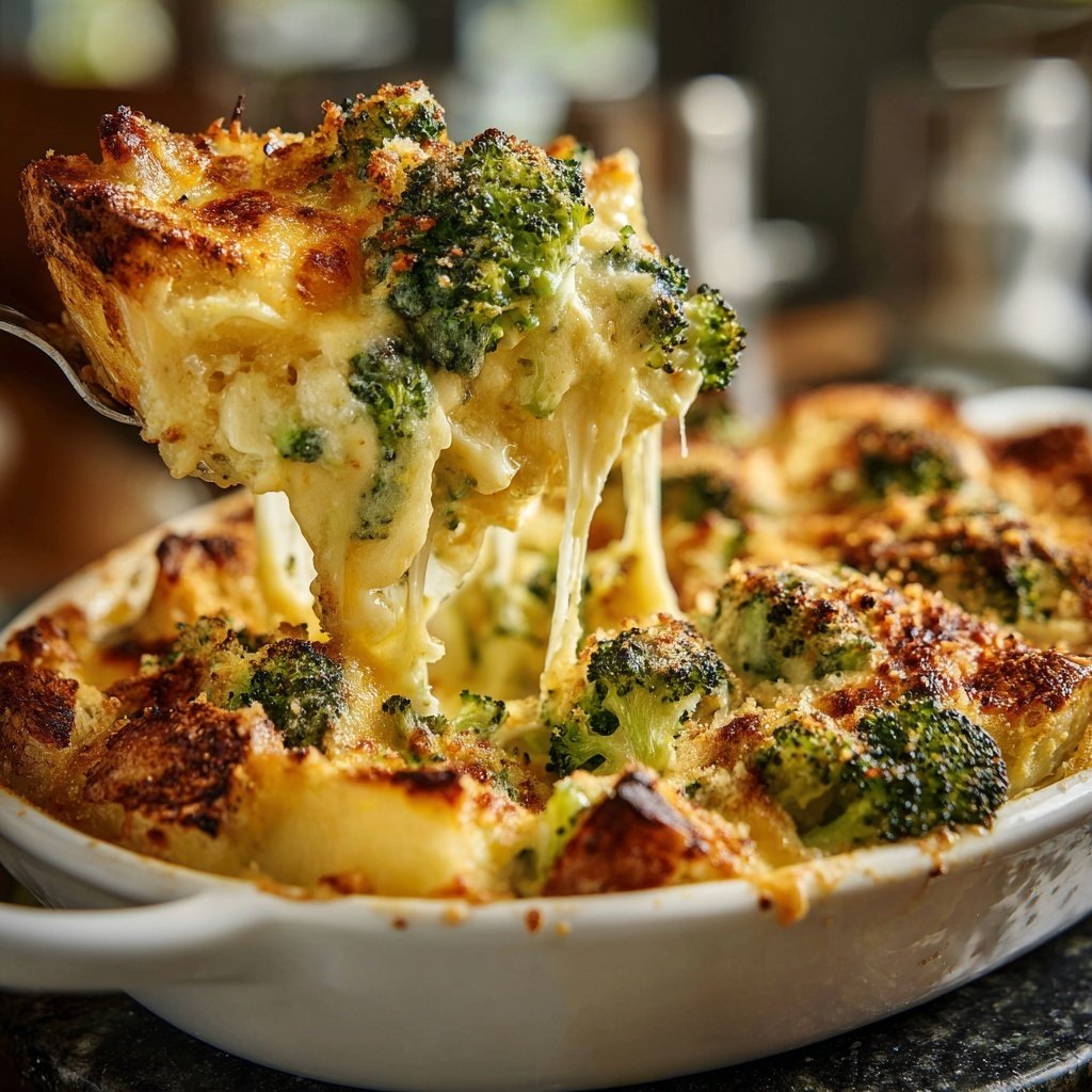 Cremiger Brokkoli Kartoffel Auflauf