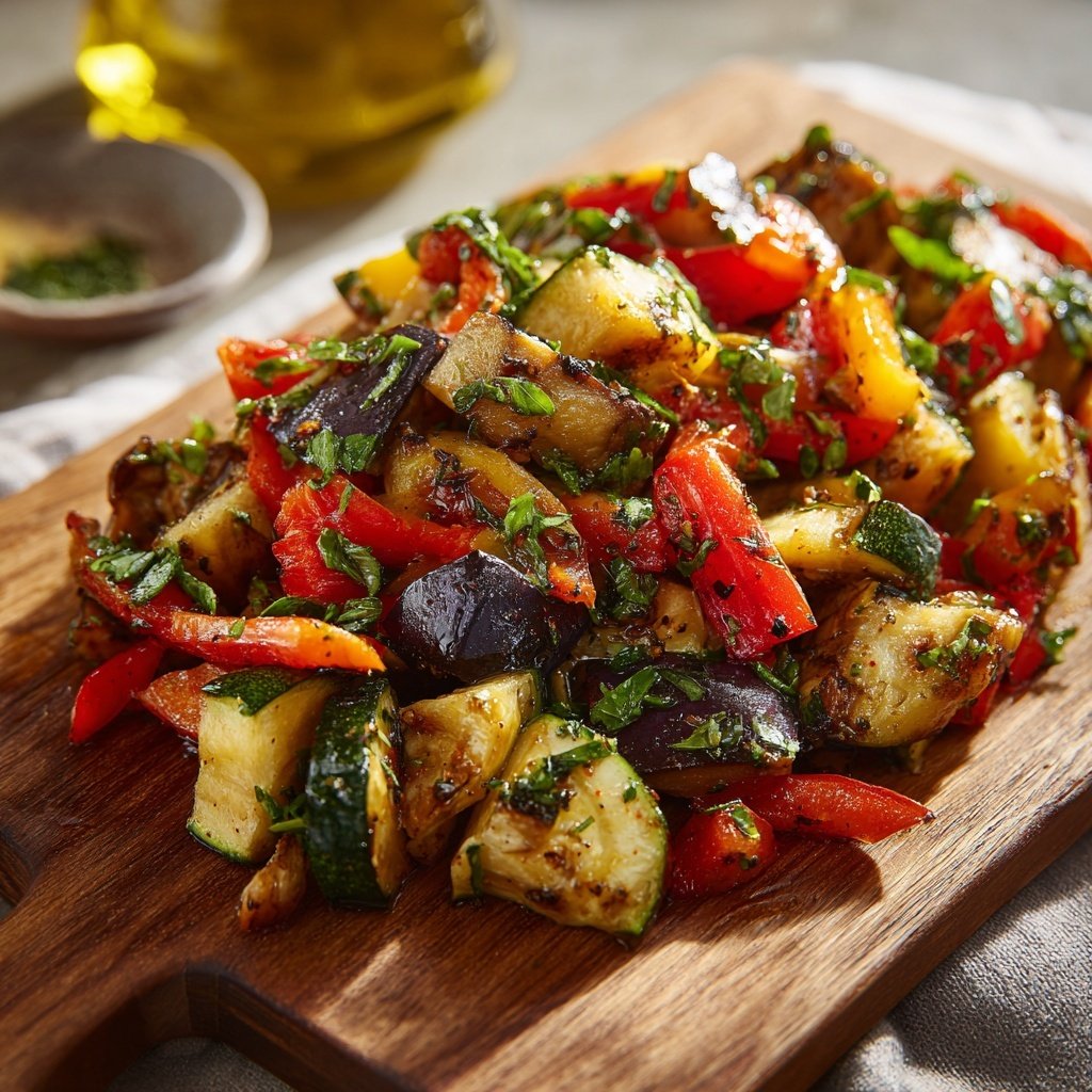 Vegetarische Gemüsepfanne Mediterran