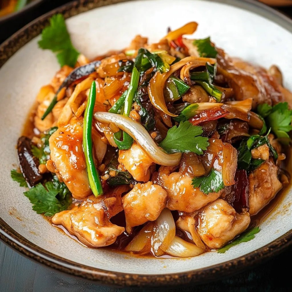 Thailändisches Hähnchen-Ingwer-Pfannengericht