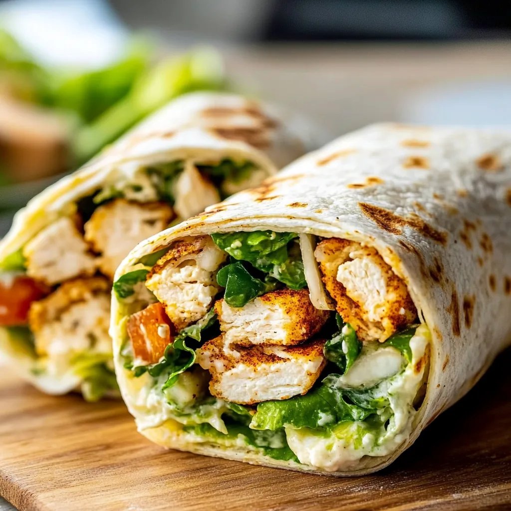 Caesar-Wrap mit Hähnchen