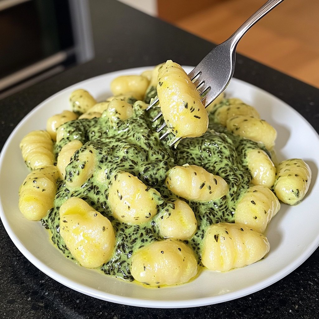 Gnocchi mit Spinat-Sahne-Sauce