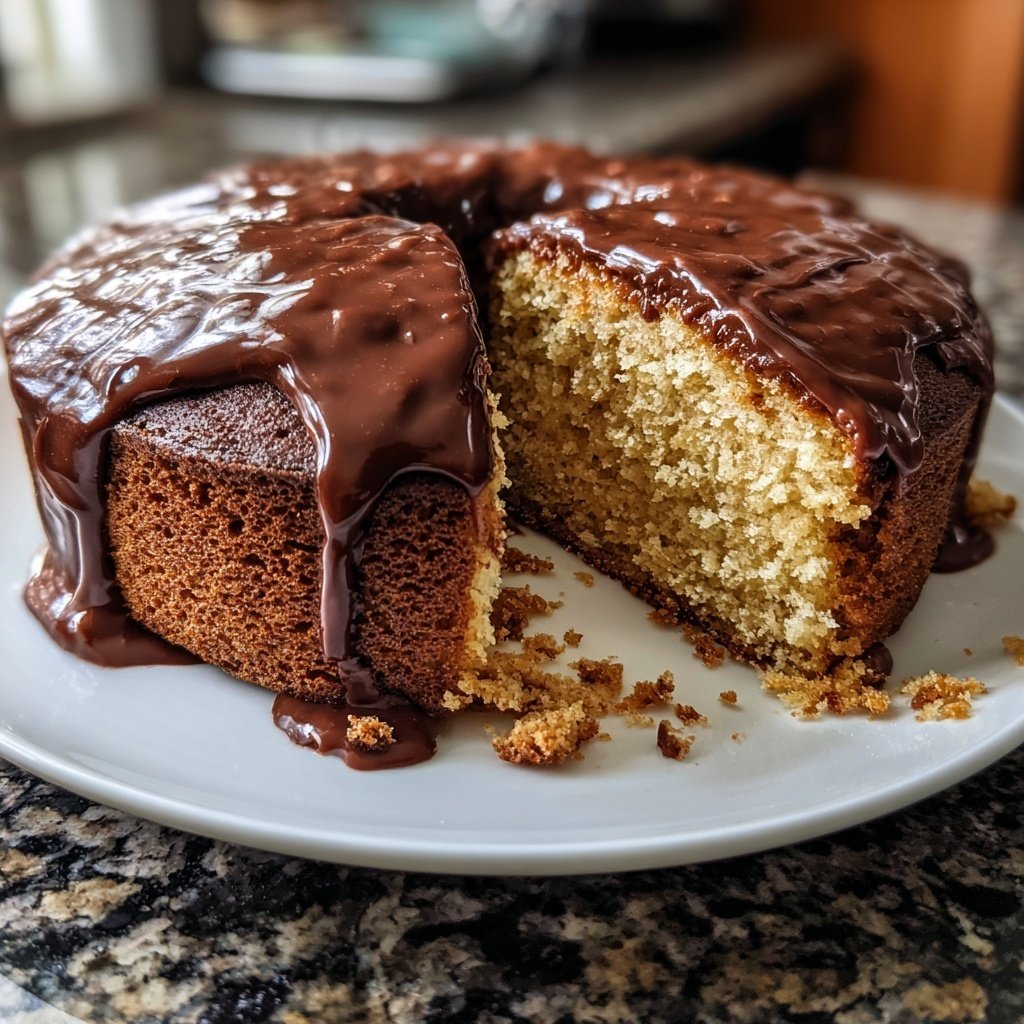 Blechkuchen mit Schokoglasur