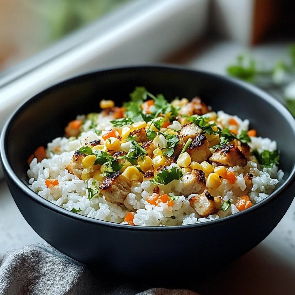 Hängende Reisschüssel mit Maiskolben